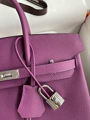 	 Bagsaaa Hermes Birkin 25 Epsom Leather Purple - 3