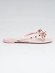 	 Bagsaaa Valentino Pink Bow Rockstud Thong Sandals - 4