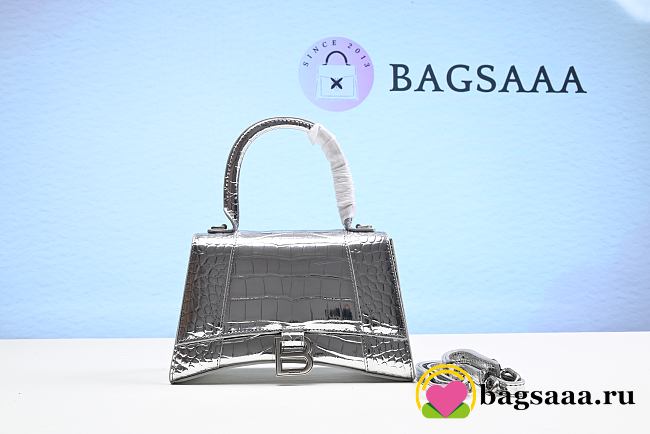 Bagsaaa Balenciaga Hourglass Silver Metallic - 1