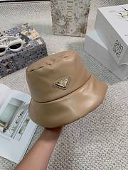 Bagsa  Prada enamelled-logo Nappa Leather Bucket Hat - 4