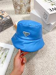 Bagsa  Prada enamelled-logo Nappa Leather Bucket Hat - 3