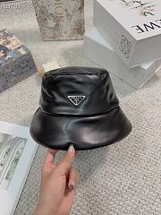 Bagsa  Prada enamelled-logo Nappa Leather Bucket Hat - 2