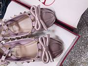 Bagsaaa Valentino Garavani Silk Rockstud Ballet Flats Purple - 5