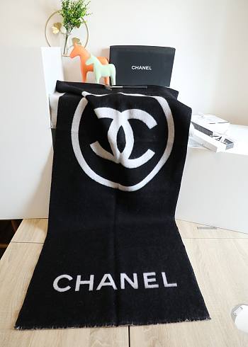 Bagsaaa Chanel Black Scarf 70*200cm