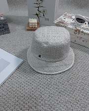 Bagsaaa Chanel Tweed Bucket Hat White Color - 1