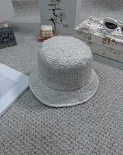 Bagsaaa Chanel Tweed Bucket Hat White Color - 4