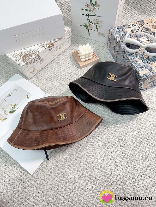 Bagsaaa Celine Leather Bucket Hat - 1