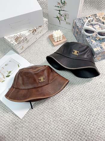 Bagsaaa Celine Leather Bucket Hat