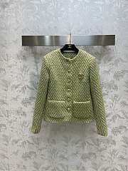 Bagsaaa Chanel Tweed Green Jacket 2 pockets - 1