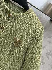 Bagsaaa Chanel Tweed Green Jacket 2 pockets - 5