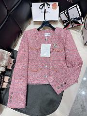 Bagsaaa Chanel Tweed Pink Jacket CC Silver Logo Hardware - 3