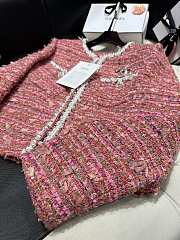 	 Bagsaaa Chanel Tweed Pink Jacket Pearl Line - 3