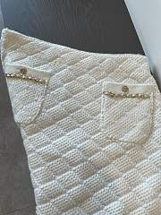 Bagsaaa Chanel Tweed White Gold Hardware Skirt  - 5