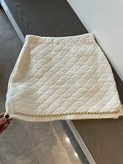 Bagsaaa Chanel Tweed White Gold Hardware Skirt  - 6
