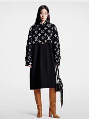 Bagsaaa Louis Vuitton Oversized Monogram Accent Coat   - 1