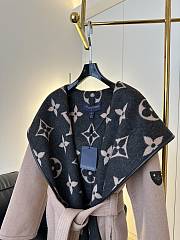 Bagsaaa Louis Vuitton Belted Short Coat Big Monogram Inside - 6