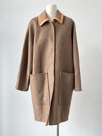 Bagsaaa Louis Vuitton Long Coat Beige
