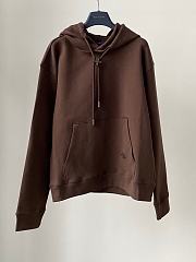 Bagsaaa Louis Vuitton Monogram Flower Stopper Cotton Hoodie Brown - 3