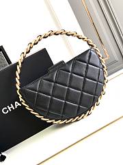 Bagsaaa Chanel Pouch Lambskin, Mixed Fibers, Calfskin & Gold-Tone Metal Black - 3
