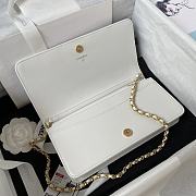 	 Bagsaaa Chanel Chain Long White Bag - 13×17.5×4cm - 2