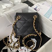 Bagsaaa Chanel small Backpack Calfskin & Gold-Tone Metal Black  - 4