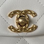 	 Bagsaaa Chanel small Backpack Calfskin & Gold-Tone Metal White - 4