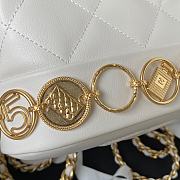	 Bagsaaa Chanel small Backpack Calfskin & Gold-Tone Metal White - 6