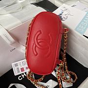 	 Bagsaaa Chanel small Backpack Calfskin & Gold-Tone Metal Red - 2