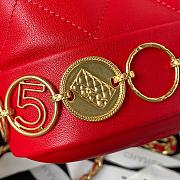 	 Bagsaaa Chanel small Backpack Calfskin & Gold-Tone Metal Red - 6