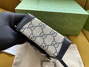 	 Bagsaaa Gucci 1955 Horsebit Mini Bag GG Blue and Beige 11.5/17/4cm - 6