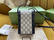 	 Bagsaaa Gucci 1955 Horsebit Mini Bag GG Blue and Beige 11.5/17/4cm - 2