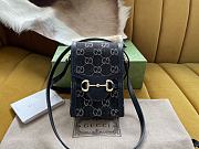 Bagsaaa Gucci 1955 Horsebit Mini Bag GG Black Denim 11.5/17/4cm - 1