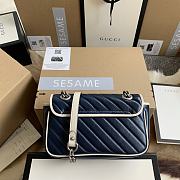 Bagsaaa Gucci Mamront GG Blue Shoulder Bag - 22/13/6cm - 4