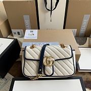 	 Bagsaaa Gucci Mamront GG White Shoulder Bag - 22/13/6cm - 1