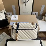 	 Bagsaaa Gucci Mamront GG White Shoulder Bag - 22/13/6cm - 4