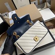 	 Bagsaaa Gucci Mamront GG White Shoulder Bag - 22/13/6cm - 3