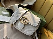 	 Bagsaaa Gucci GG Marmont Mini Shoulder White Bag - 18/15/8cm - 1
