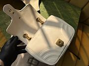 	 Bagsaaa Gucci GG Marmont Mini Shoulder White Bag - 18/15/8cm - 4
