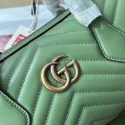 	 Bagsaaa Gucci GG Marmont Top Handle Green Bag - 27x13.5x10cm - 4