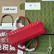 	 Bagsaaa Gucci GG Marmont Top Handle Red Bag - 27x13.5x10cm - 2