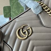 	 Bagsaaa Gucci GG Marmont Top Handle Beige Bag - 27x13.5x10cm - 2
