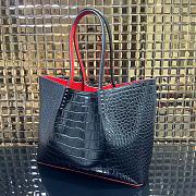 Bagsaaa Christian Louboutin Cabata Tote bag - Croc leather - Black - 2