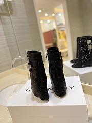 	 Bagsaaa Givenchy Shark Lock Ankle Boots in satin with strass black - 6