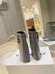 	 Bagsaaa Givenchy Shark Lock Ankle Boots in satin with strass silver - 4