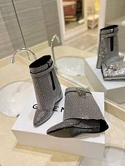 	 Bagsaaa Givenchy Shark Lock Ankle Boots in satin with strass silver - 3