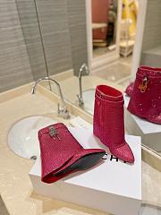 	 Bagsaaa Givenchy Shark Lock Ankle Boots in satin with strass pink - 4