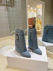 	 Bagsaaa Givenchy Shark Lock Ankle Boots in denim - 1