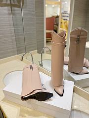 	 Bagsaaa Givenchy Shark Lock Ankle Long Boots in leather light pink - 4