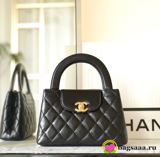 	 Bagsaaa Chanel Mini Shopping Bag Black - 13 × 19 × 7 cm - 1