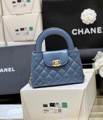 	 Bagsaaa Chanel Mini Shopping Bag Blue - 13 × 19 × 7 cm